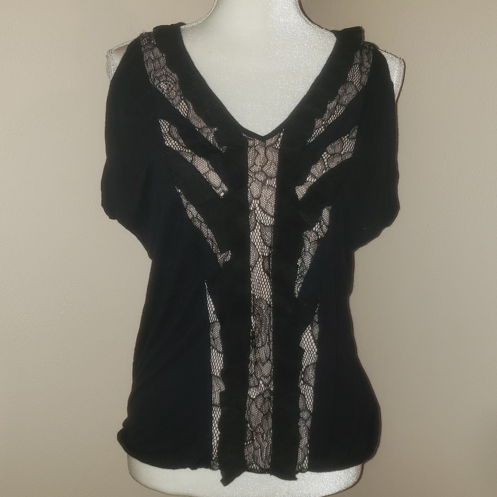 Express  Top Size Small EUC.   Black with Lace